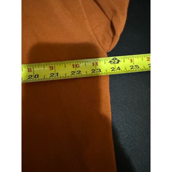 Lafayette 148 Open Split Side Tunic V Neck Long Sleeves Burnt Orange Size Large - Picture 8 of 9